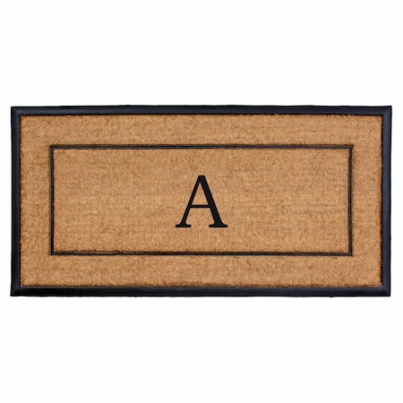 Calloway Mills Monogram Door Mat, Black, Natural, 24 in W x 48 in L 101632448A